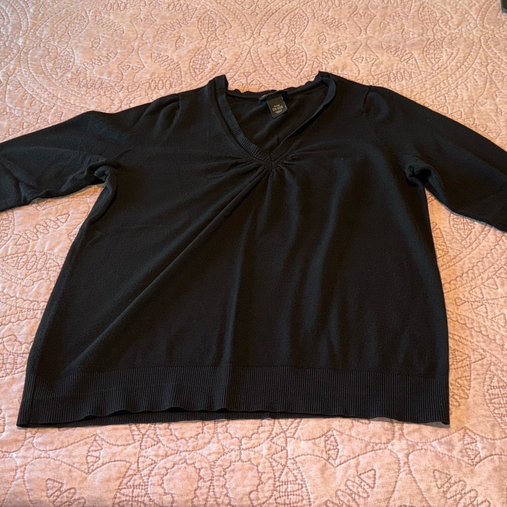 Lane Bryant Black V-Neck sweater